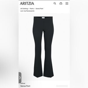Aritzia Black Sansa Pant
Low-rise flared pants